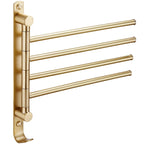 Bathroom Towel Holder Copper Swivel Brushed Brass Finish