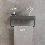 Bathroom Wall Shelf Integrated Towel Rail Water-Resistant