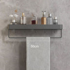 Bathroom Wall Shelf Integrated Towel Rail Water-Resistant
