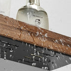 Bathroom Wall Shelf Solid Wood Self-Adhesive Water-Repellent Coating