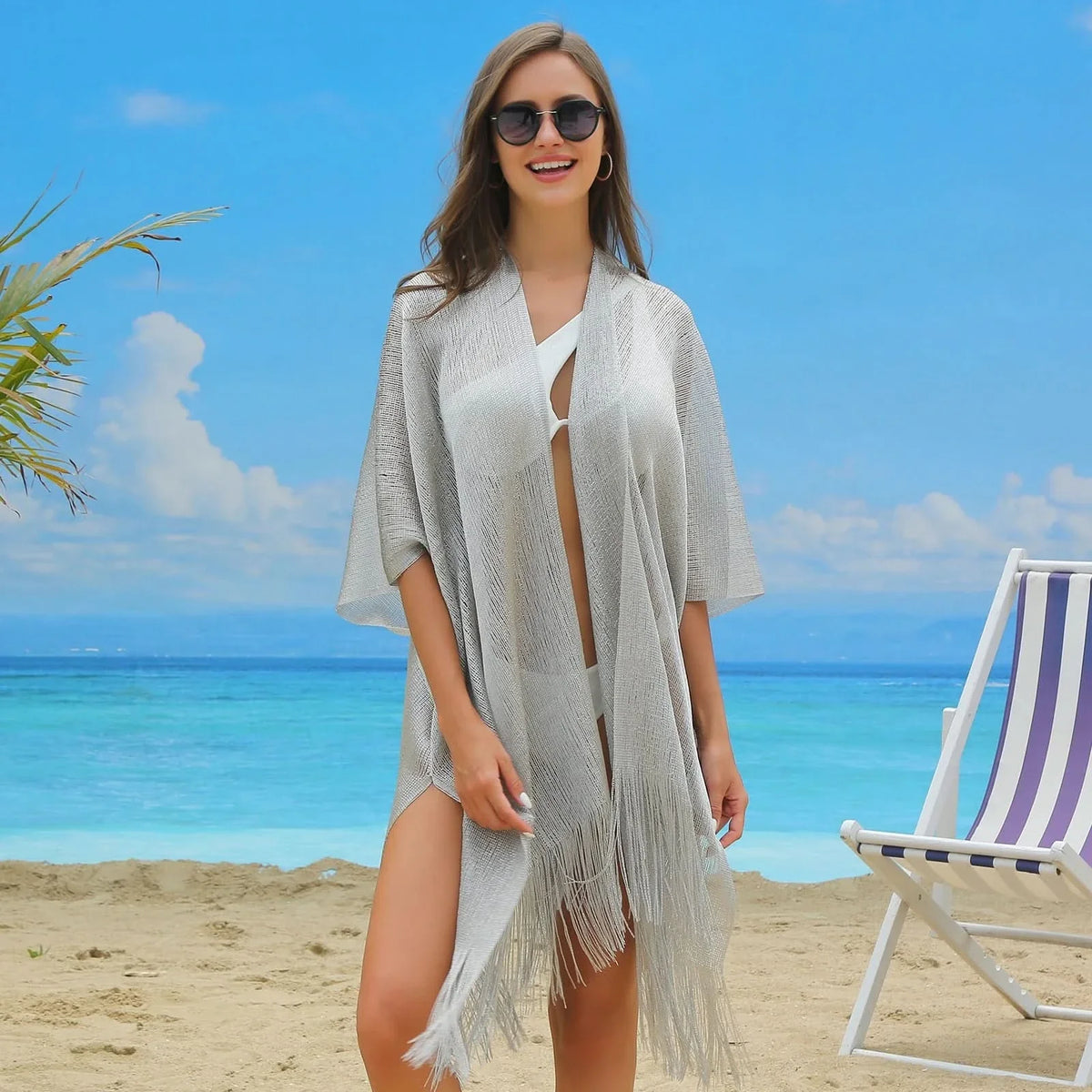 Beach Cover-Up Dress Quick-Drying Lightweight One Size