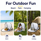 Beach Tent Automatic Pop-Up UV-Blocking Canopy & Ground Mat
