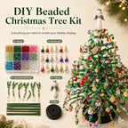 Beaded Tree Craft Kit Multicolored Beads Angel Topper