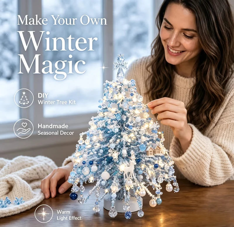 Beaded Tree Craft Kit Multicolored Beads Angel Topper