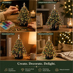 Beaded Tree Craft Kit Multicolored Beads Angel Topper