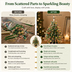 Beaded Tree Craft Kit Multicolored Beads Angel Topper