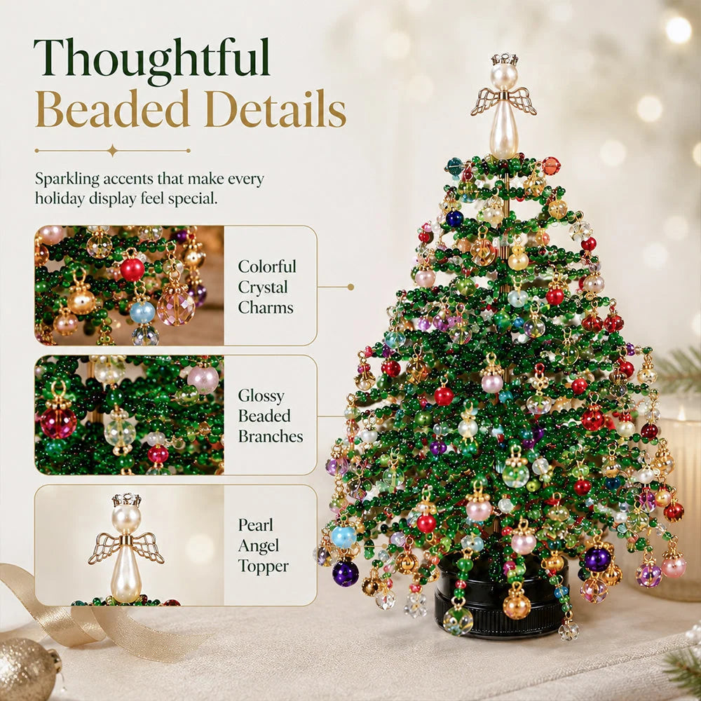 Beaded Tree Craft Kit Warm Light String Included