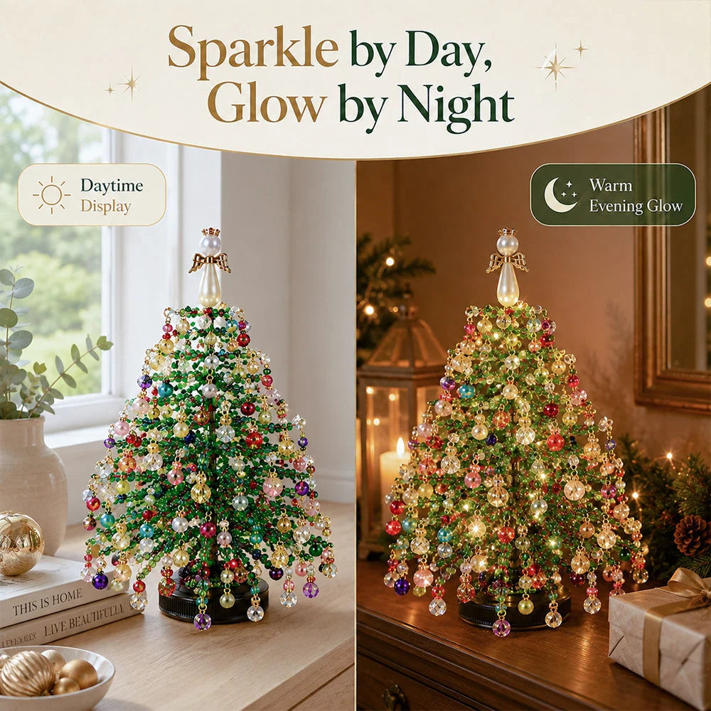 Beaded Tree Craft Kit Warm Light String Included