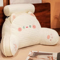Bed Backrest Pillow Padded Armrests Removable Neck Roll