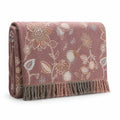 Bed Blanket 100% Cotton Jacquard Floral Tassel Trim