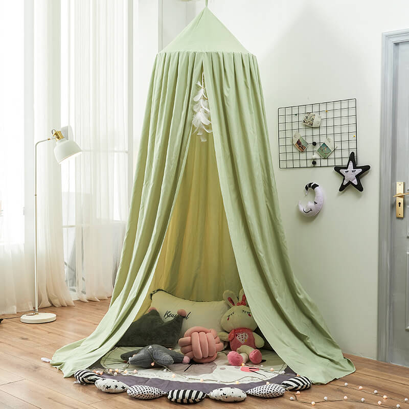 Bed Canopy Breathable Polyester-Cotton Blend With Mounting Kit