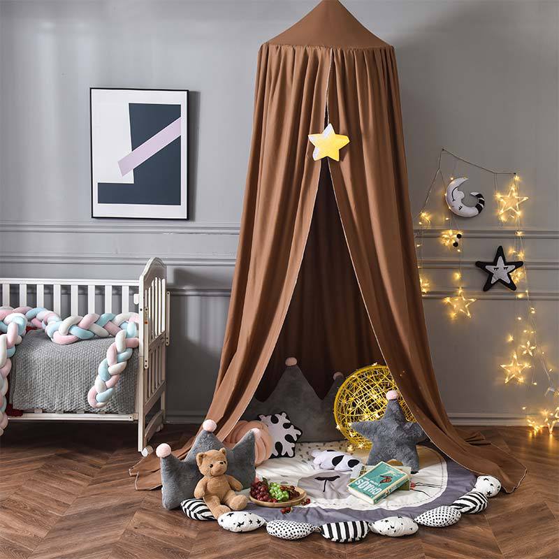 Bed Canopy Breathable Polyester-Cotton Blend With Mounting Kit