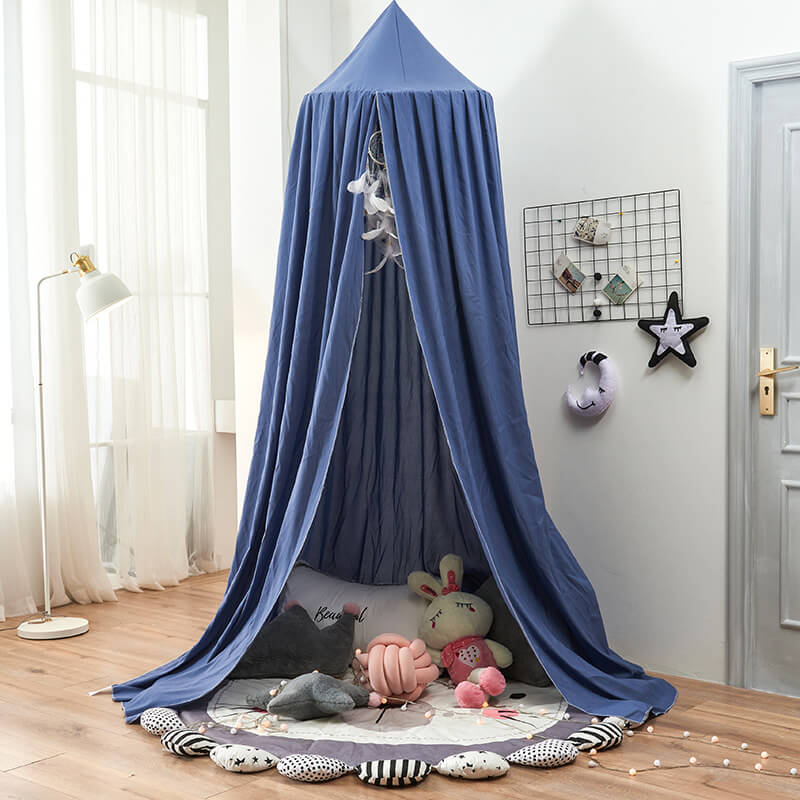 Bed Canopy Breathable Polyester-Cotton Blend With Mounting Kit