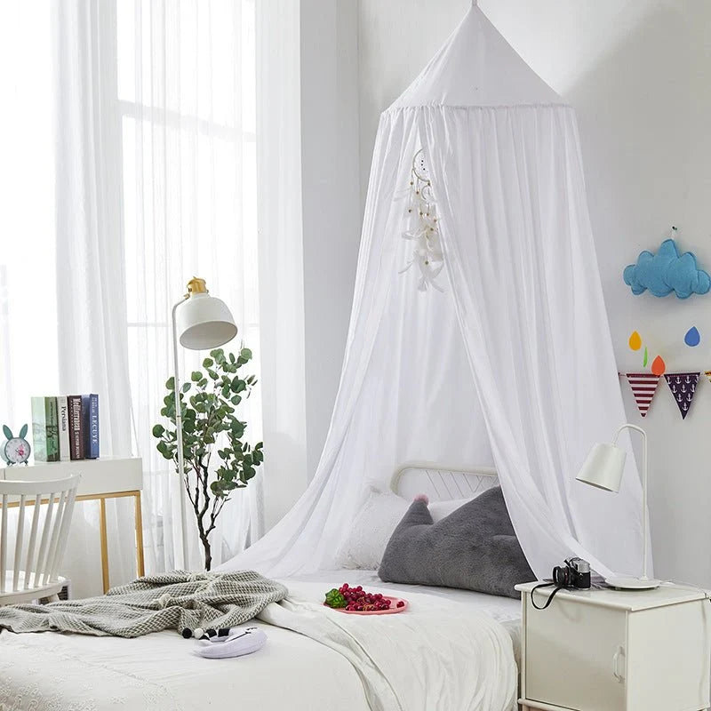 Bed Canopy Breathable Polyester-Cotton Blend With Mounting Kit