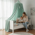 Bed Canopy Breathable Polyester-Cotton Blend With Mounting Kit