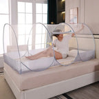 Bed Mosquito Net Foldable Polyester With Zipper