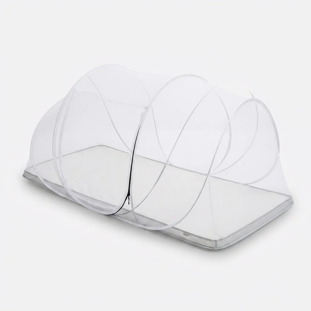 Bed Mosquito Net Foldable Polyester With Zipper