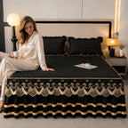 Bed Skirt Quilted Cotton Blend Lace Trim