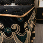 Bed Skirt Quilted Cotton Blend Lace Trim