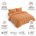 Bedding Set Mink Fleece 4-Piece Machine Washable