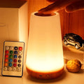 Bedside Table Lamp Touch Dimmable 13-Color USB Rechargeable