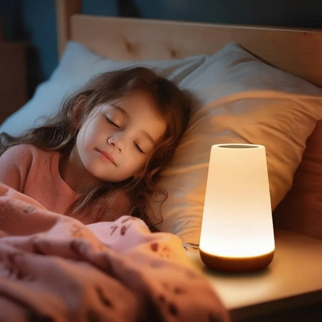 Bedside Table Lamp Touch Dimmable 13-Color USB Rechargeable