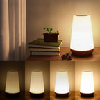 Bedside Table Lamp Touch Dimmable 13-Color USB Rechargeable