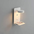 Bedside Wall Lamp Touch-Control Dimmable USB Shelf