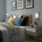 Bedside Wall Lamp Touch-Control Dimmable USB Shelf