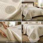 Bedspread Set 100% Cotton Quilted & Embroidered