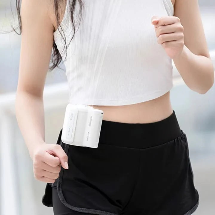 Belt Clip Fan Hands-Free 8-Hour Battery Concealed Blades