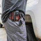 Belt Pouch Handcrafted Leather Multitool, Flashlight & Pen Organizer