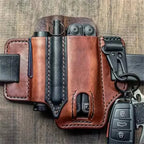 Belt Pouch Handcrafted Leather Multitool, Flashlight & Pen Organizer