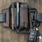 Belt Pouch Handcrafted Leather Multitool, Flashlight & Pen Organizer
