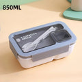 Bento Lunch Box Leak-Proof Silicone Seal Integrated Cutlery