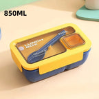 Bento Lunch Box Leak-Proof Silicone Seal Integrated Cutlery