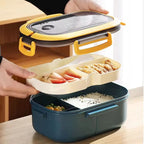 Bento Lunchbox Two-Tier Stackable Fork & Spoon