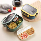 Bento Lunchbox Two-Tier Stackable Fork & Spoon