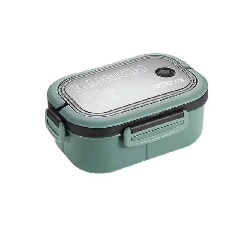 Bento Lunchbox Two-Tier Stackable Fork & Spoon
