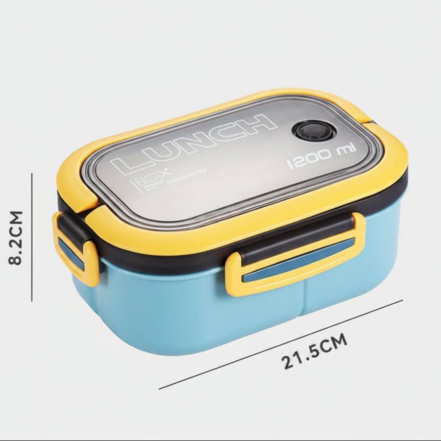 Bento Lunchbox Two-Tier Stackable Fork & Spoon