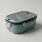Bento Lunchbox Two-Tier Stackable Fork & Spoon