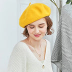 Beret Soft Breathable Wool One-Size Stretch Fit