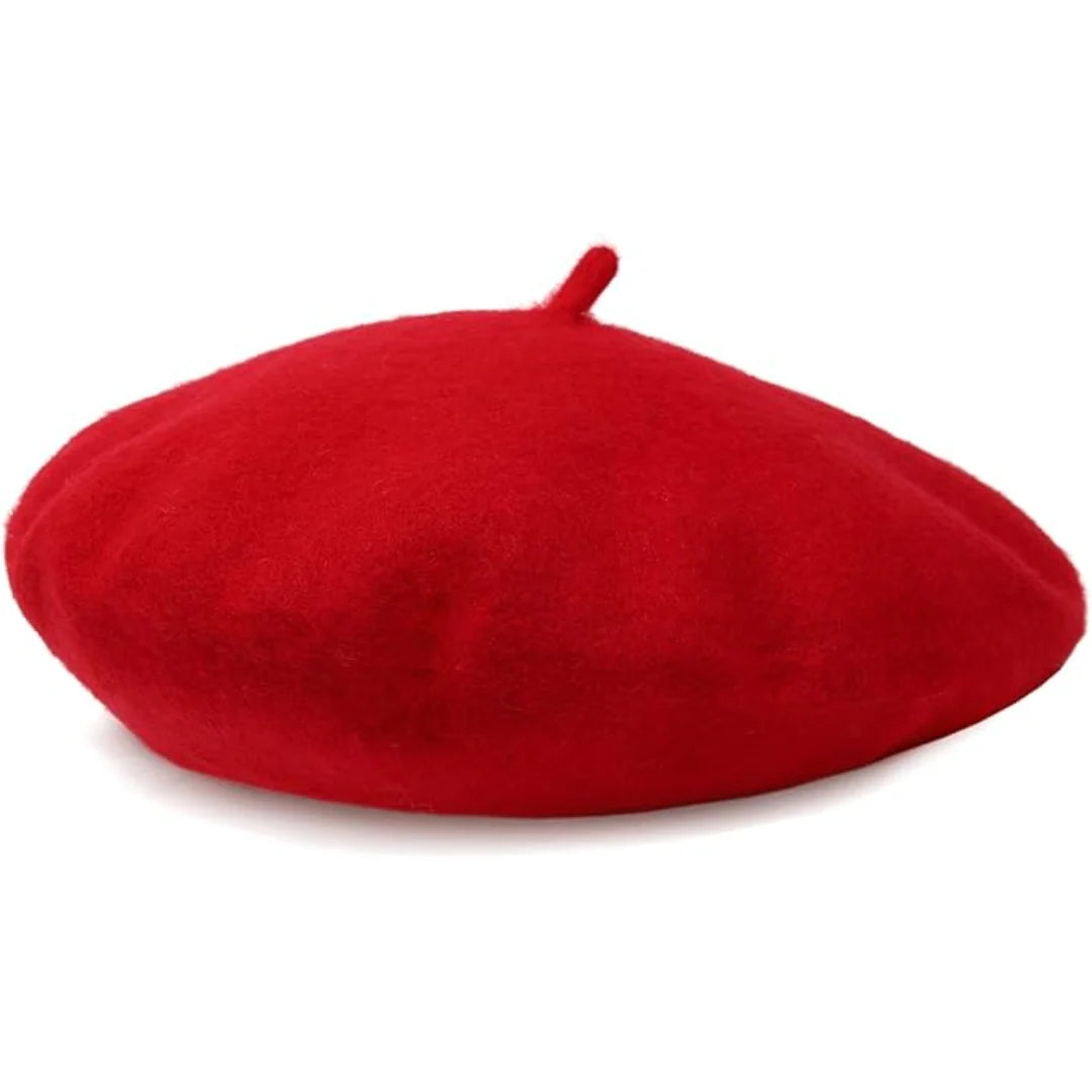 Beret Soft Breathable Wool One-Size Stretch Fit