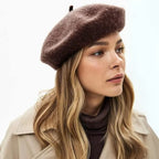 Beret Soft Breathable Wool One-Size Stretch Fit