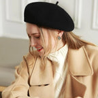 Beret Soft Breathable Wool One-Size Stretch Fit