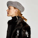 Beret Soft Breathable Wool One-Size Stretch Fit
