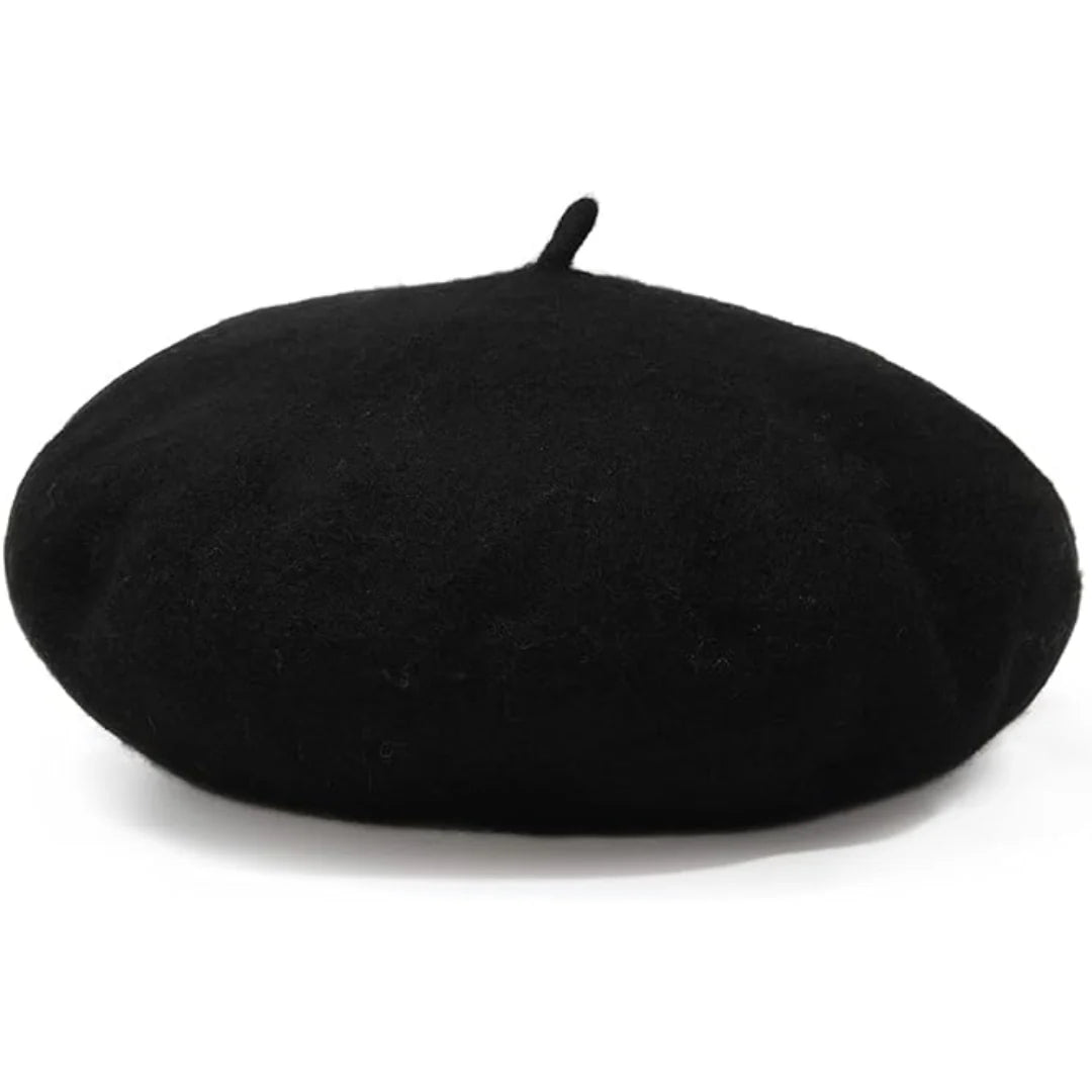 Beret Soft Breathable Wool One-Size Stretch Fit