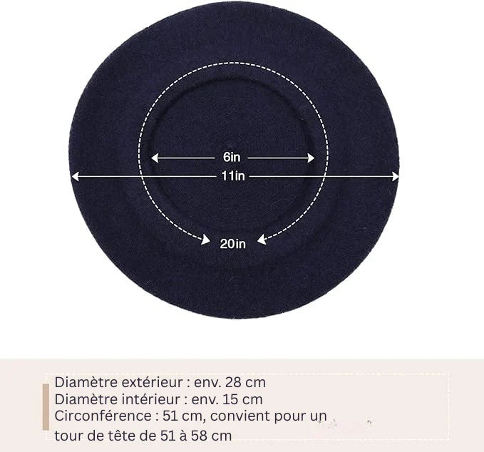 Beret Wool Warm & Breathable Classic French Style