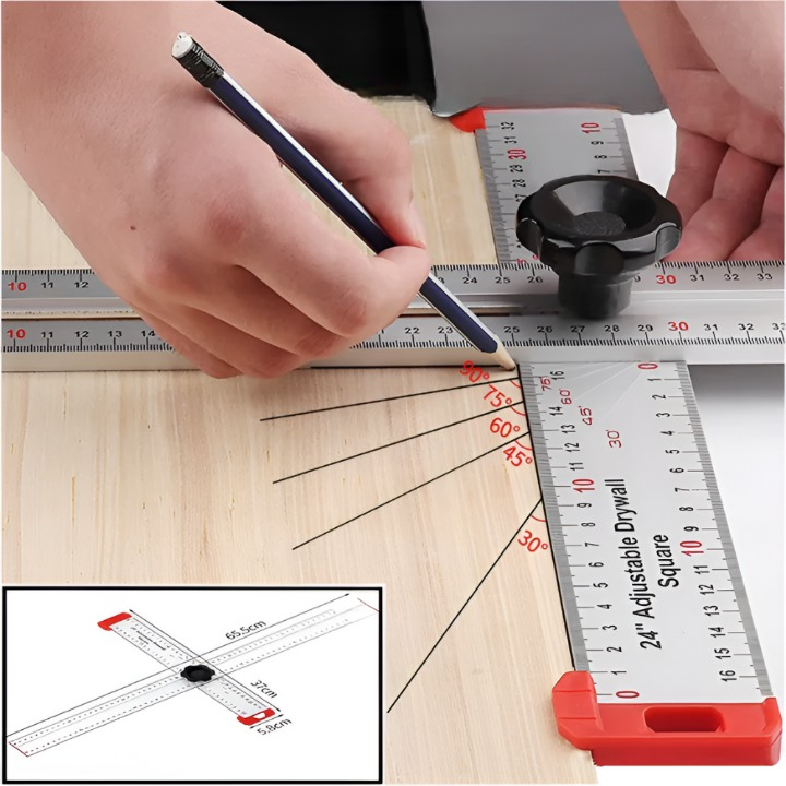 Bevel Gauge Precise Metal 0 To 180 Degrees