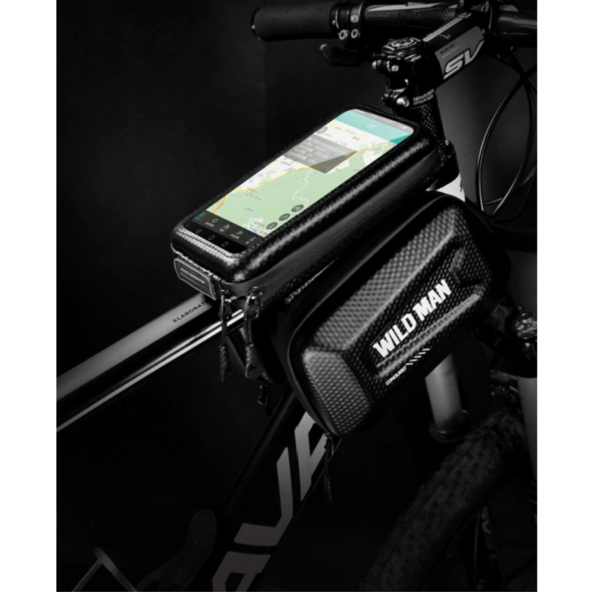 Bicycle Frame Phone Bag Splash-Resistant Touchscreen Hard Shell